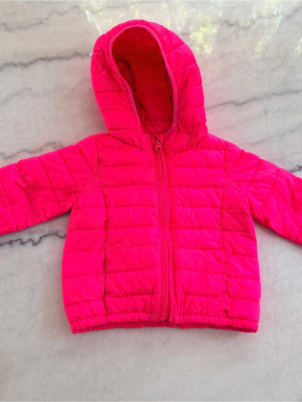 GAP Hot Pink Hooded Quilted Puffer Jacket